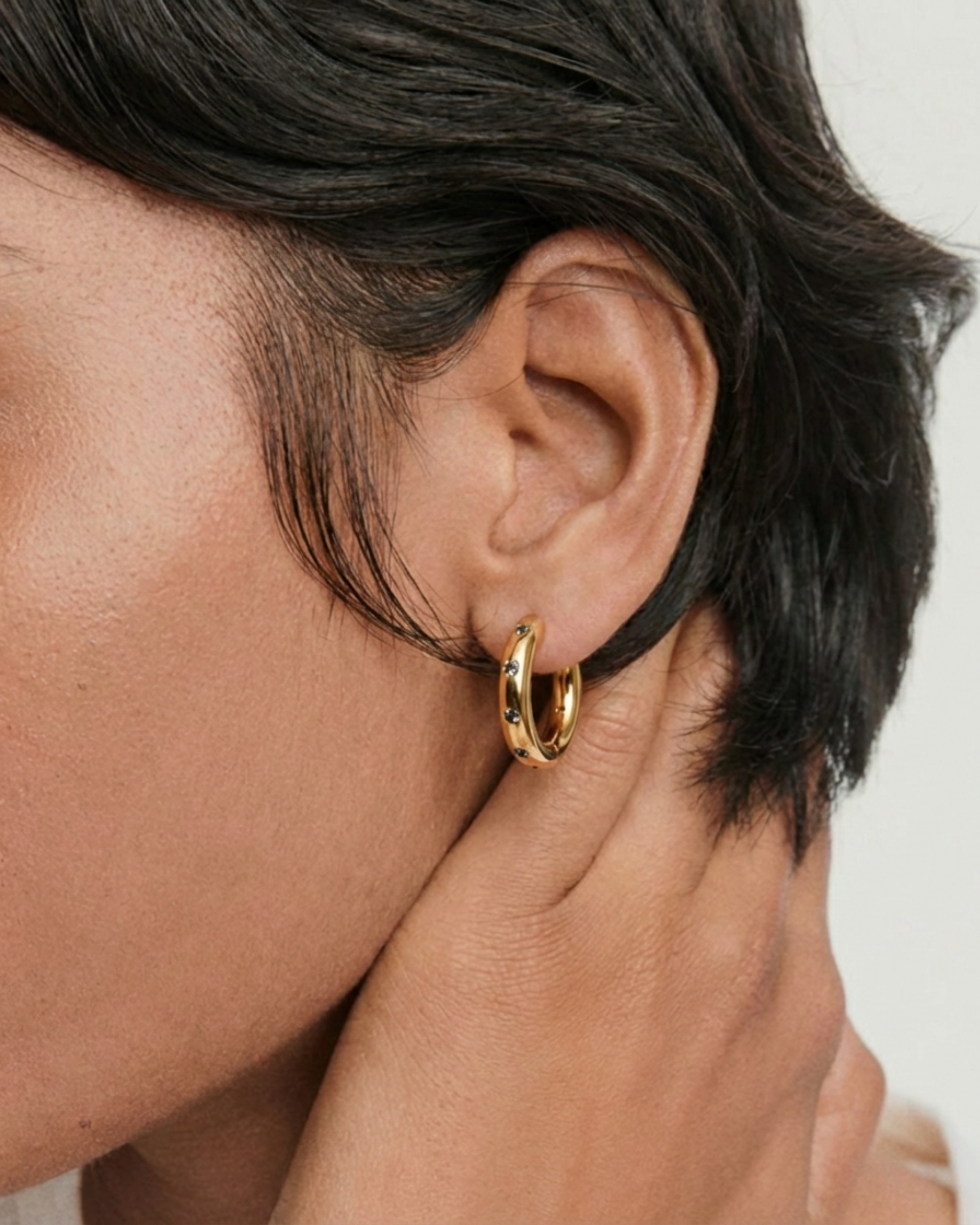 MIDNIGHT HOOP EARRINGS