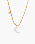 WHITE MOON PENDANT NECKLACE