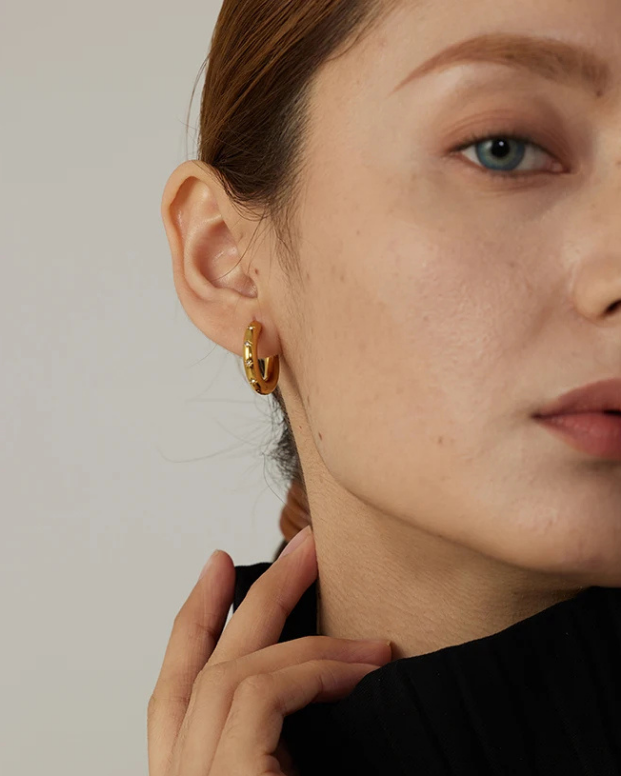 MIDNIGHT HOOP EARRINGS