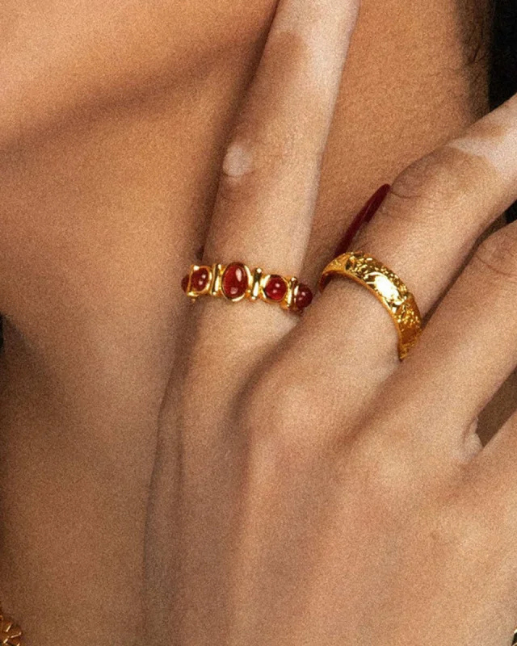 TIGER EYE STATEMENT RING