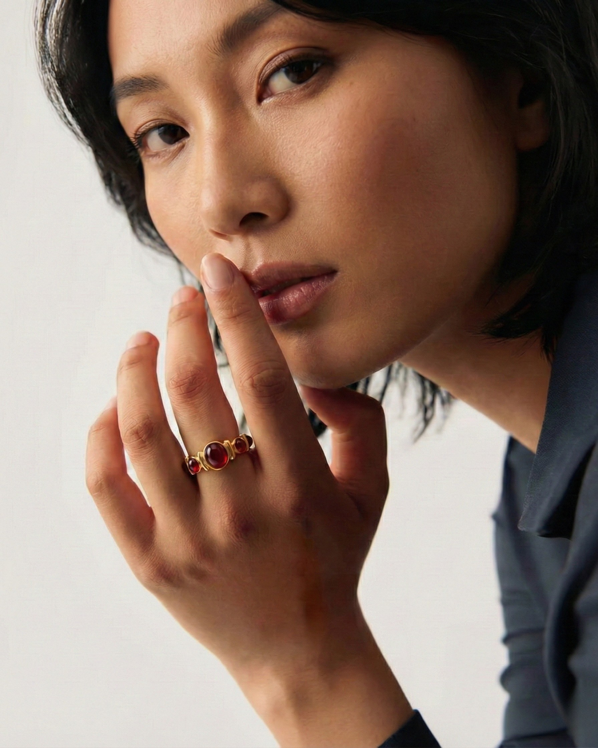 TIGER EYE STATEMENT RING